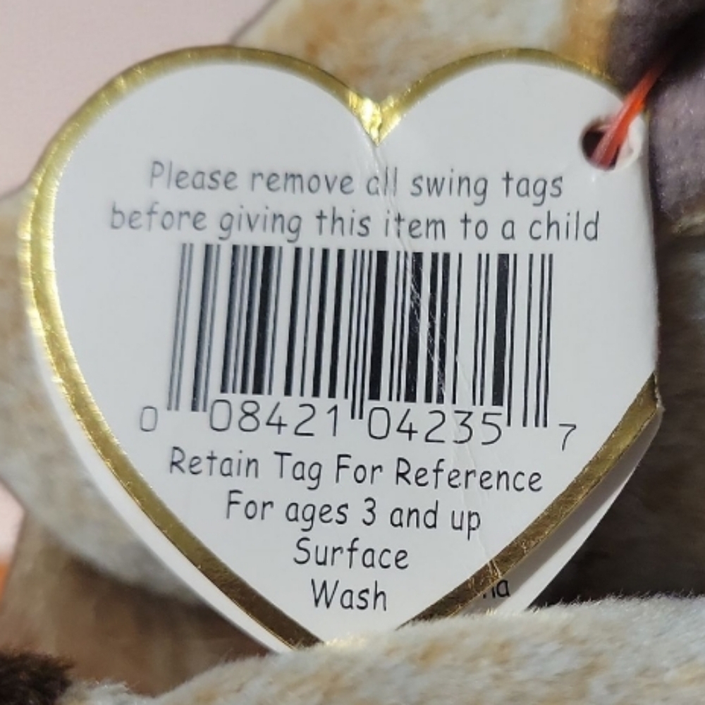 RARE Retired Vintage 1998/1999 TY Goatee Beanie Baby Goat TAG ERRORS - Picture 9 of 11